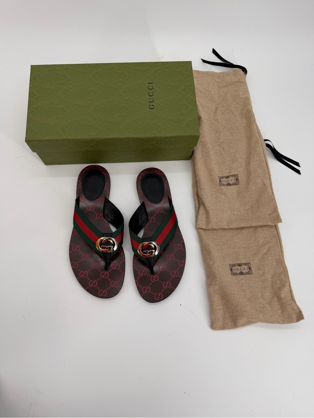 Gucci Kika Interlocking GG Sandals Size 41 - Picture 2 of 9